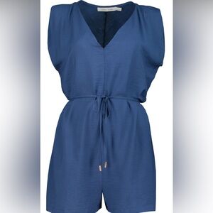 NWT BISHOP + YOUNG HARLOWE ROMPER IN SMALL IN LAGUNA BLUE.  **SOLD OUT ONLINE**